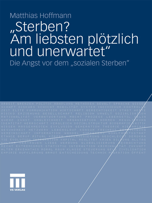 Title details for „Sterben? Am liebsten plötzlich und unerwartet." by Matthias Hoffmann - Available